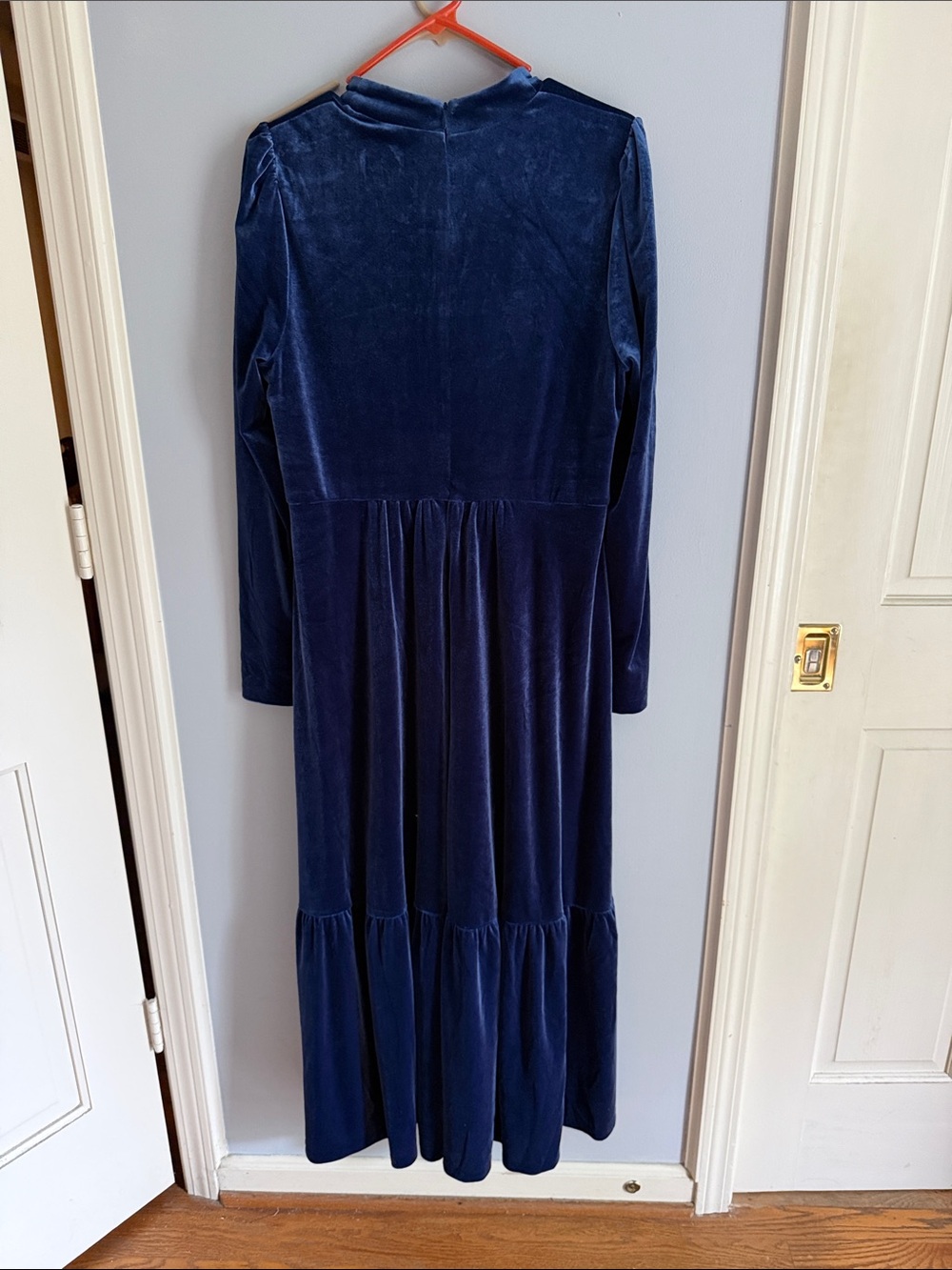 Boden Velvet Long-Sleeve Maxi Dress - Deep Blue - Picture 3 of 3